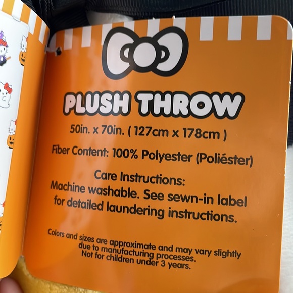 Hello Kitty Plush Throw Halloween Print - Picture 4 of 6